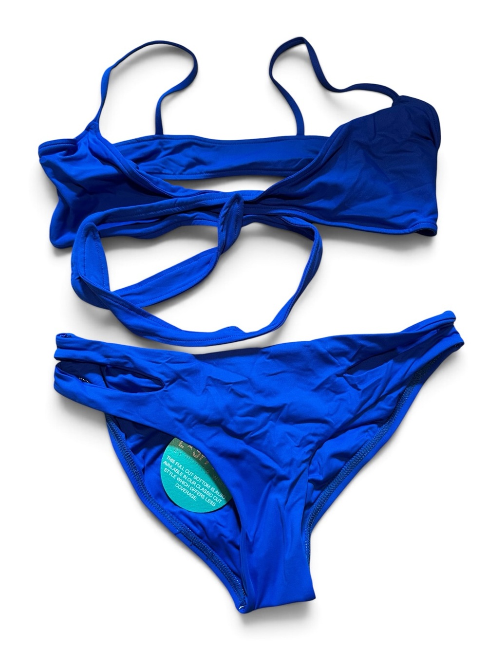NWT L*Space Chloe Breakers bikini set royal blue extra small